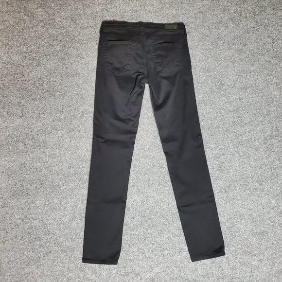 AG Adriano Goldschmied Stilt Cigarette 26R (Meas 28x30.5 7.5") Black Jeans A21 - Picture 2 of 8